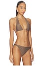 view 2 of 4 Amado Halter Triangle Bikini Top in Mocha