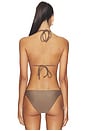 view 3 of 4 Amado Halter Triangle Bikini Top in Mocha