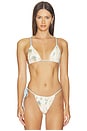 view 1 of 5 Cecile String Triangle Bikini Top in Eira Butter