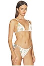 view 2 of 5 Cecile String Triangle Bikini Top in Eira Butter