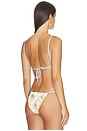 view 3 of 5 Cecile String Triangle Bikini Top in Eira Butter