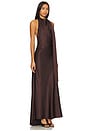 view 2 of 3 Adriana Halter Gown in Chocolate