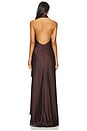 view 3 of 3 Adriana Halter Gown in Chocolate