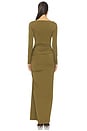 view 3 of 3 Sarlyn Long Sleeve Maxi Dress in Khaki