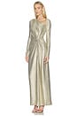 view 2 of 4 ROBE LONGUE AVEC MANCHES LONGUES CAERA in Golden Hour