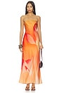 view 1 of 3 ROBE BUSTIER MORA in Mimosa Floral