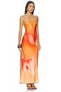 view 2 of 3 ROBE BUSTIER MORA in Mimosa Floral