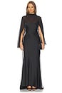 view 1 of 3 Devlyn Long Sleeve Gown in Black