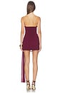 view 4 of 3 Edda Strapless Mini Dress in Berry