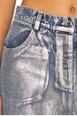 view 6 of 6 Sabrina Metallic Jean in Silver Foil