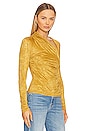 view 2 of 5 Maevi Long Sleeve Top in Dark Gold