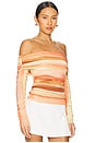view 2 of 4 MATTIE 롱슬리브 탑 in Sherbet Stripe