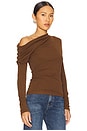 view 2 of 5 Coralie Long Sleeve Top in Chocolate