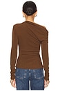 view 4 of 5 Coralie Long Sleeve Top in Chocolate