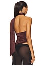 view 3 of 4 Delphine Top in Chocolate