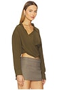 view 2 of 5 Solenne Long Sleeve Top in Khaki