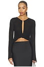view 1 of 5 Yeirah Long Sleeve Top in Black