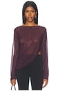 view 1 of 6 Harriett Long Sleeve Top in Eggplant