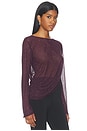 view 2 of 6 Harriett Long Sleeve Top in Eggplant