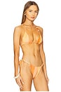 view 2 of 5 Zoya Triangle Bikini Top in Sherbet Stripe