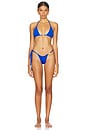 view 4 of 5 Lila String Triangle Bikini Top in Indigo
