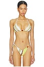 view 1 of 4 Karah Triangle Top in Citrus Stripe