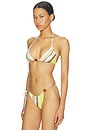 view 2 of 4 Karah Triangle Top in Citrus Stripe