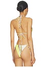 view 3 of 4 Karah Triangle Top in Citrus Stripe