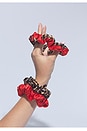 view 3 of 3 Hair Scrunchies in Leopard Red