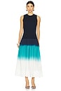 view 1 of 3 Novo Knit Combo Dress in Macadamia & Blue Dip Dye