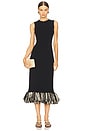 view 1 of 3 Boa Knit Raffia Dress in Black