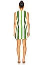 view 3 of 3 Carob Printed Linen Mini Dress in Cream & Green Stripe