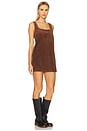 view 2 of 4 Sahara Corduroy Mini Dress in Choco Brown