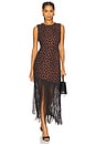 view 1 of 4 Casablanca Fringe Dress in Choco Brown