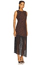 view 2 of 4 Casablanca Fringe Dress in Choco Brown