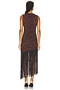 view 3 of 4 Casablanca Fringe Dress in Choco Brown