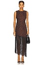 view 4 of 4 Casablanca Fringe Dress in Choco Brown