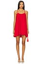 view 1 of 3 Cleo Crepe Mini Dress in Lucky Red
