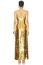 view 3 of 4 Sculpty Strapless Sequin Dress in Star Gold