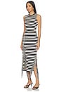 view 3 of 4 VESTIDO SABINE FRINGE KNIT in Black & White Stripe