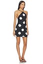 view 2 of 4 VESTIDO KIT CROCHET MINI in Black & Macadamia Polka Dot