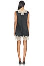 view 4 of 4 ROBE BEA SATIN LACE MINI  in Black & Bone