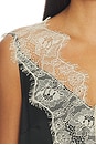 view 5 of 4 ROBE BEA SATIN LACE MINI  in Black & Bone
