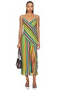 view 1 of 4 ROBE MAUDE CREPE  in Vibrant Multi Stripe