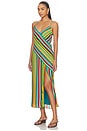 view 2 of 4 ROBE MAUDE CREPE  in Vibrant Multi Stripe