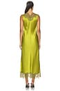 view 4 of 4 ROBE BEA SATIN LACE MIDI  in Chartreuse