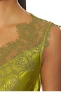 view 5 of 4 ROBE BEA SATIN LACE MIDI  in Chartreuse