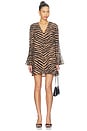 view 1 of 3 VESTIDO MARION CHIFFON  in Tiger Stripe