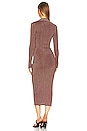 view 3 of 4 Choi Dress in Rock Brown Lurex