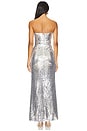 view 3 of 4 Sculpty Strapless Sequin Dress in Satellite Silver